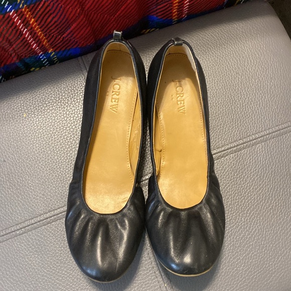 J Crew black leather flats; size 8.5 - Picture 4 of 4